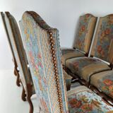 Beech Os De Mouton tapestry chairs (set of 6)