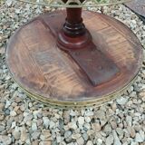 Table de chevet, table d'appoint ancienne style Louis XVI en bois et plateau en marbre