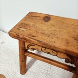 Small rustic old wooden stool