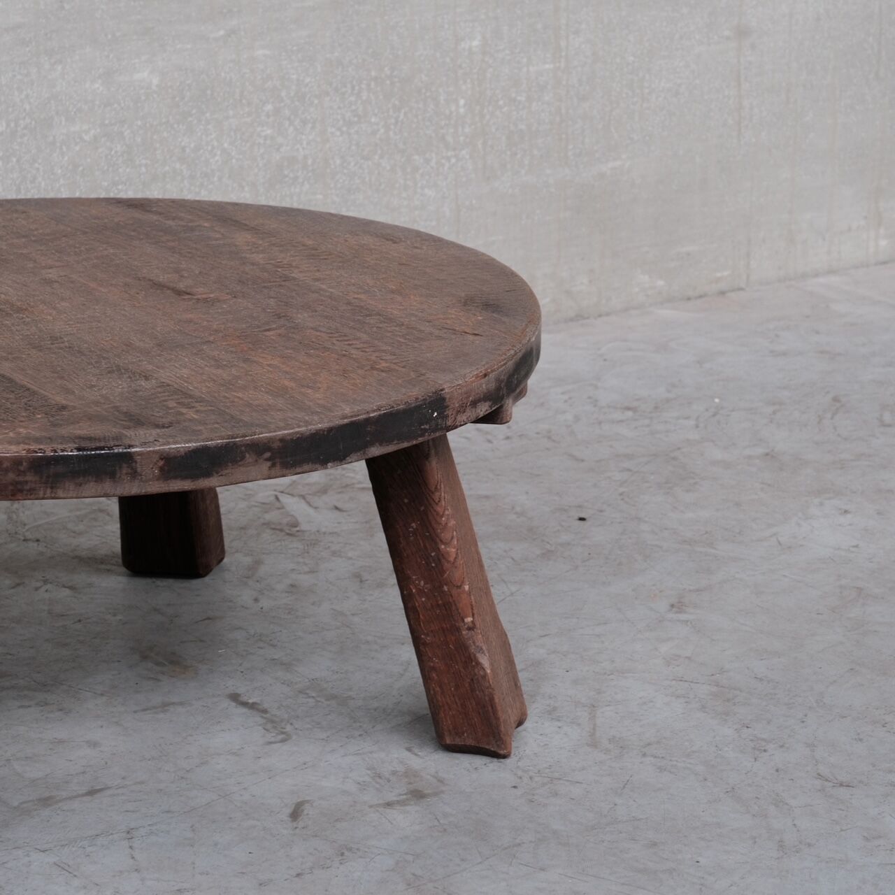 Brutalist oak mid-century dutch coffee table