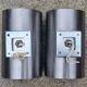 Pair of UFO wall lamps, brushed aluminum, vintage, 70s