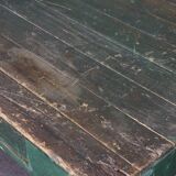 Farm dining table in pastry French green pine