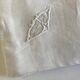 Pair of embroidered linen yarn pillowcases BE