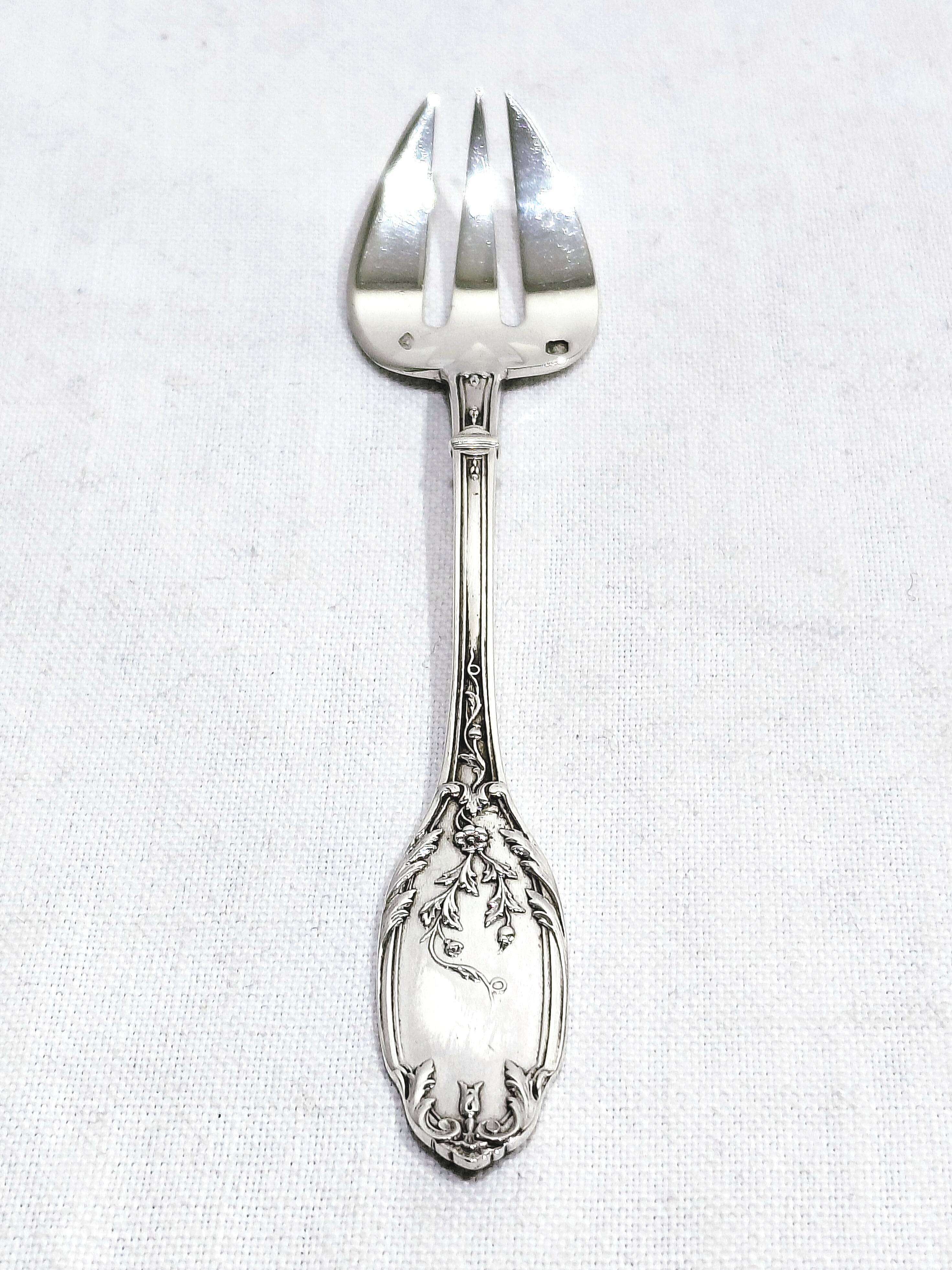 Eugène lefebvre - silver plated oyster forks