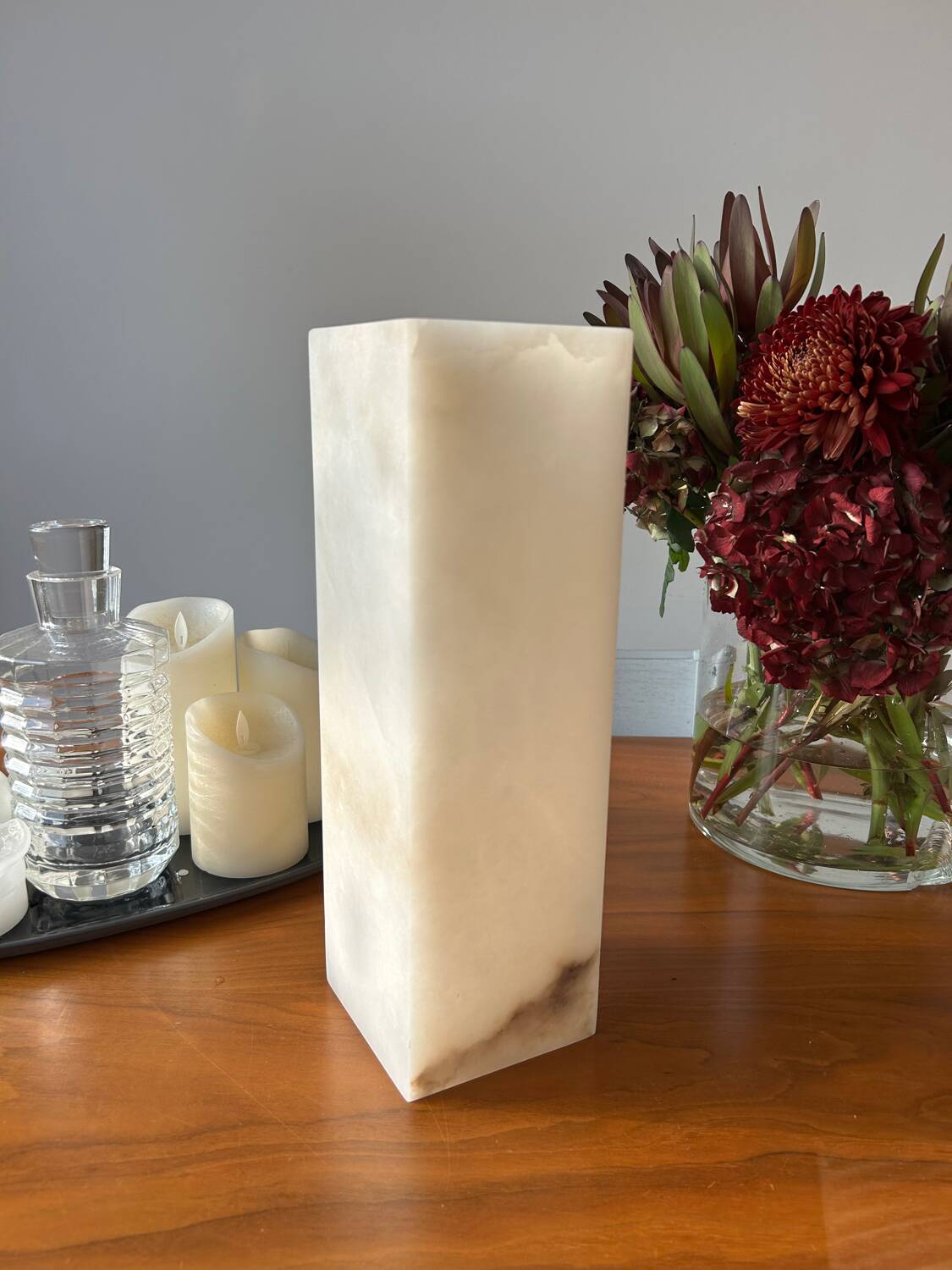 Large alabaster vase