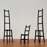 Vintage cast iron art sculptures, set of 3