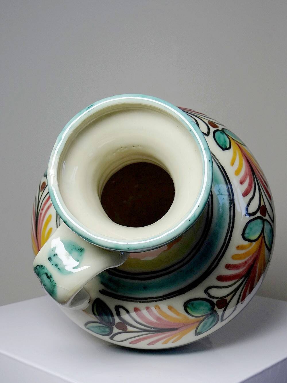 Vintage handmade ceramic jug Pont De l'Archevêque