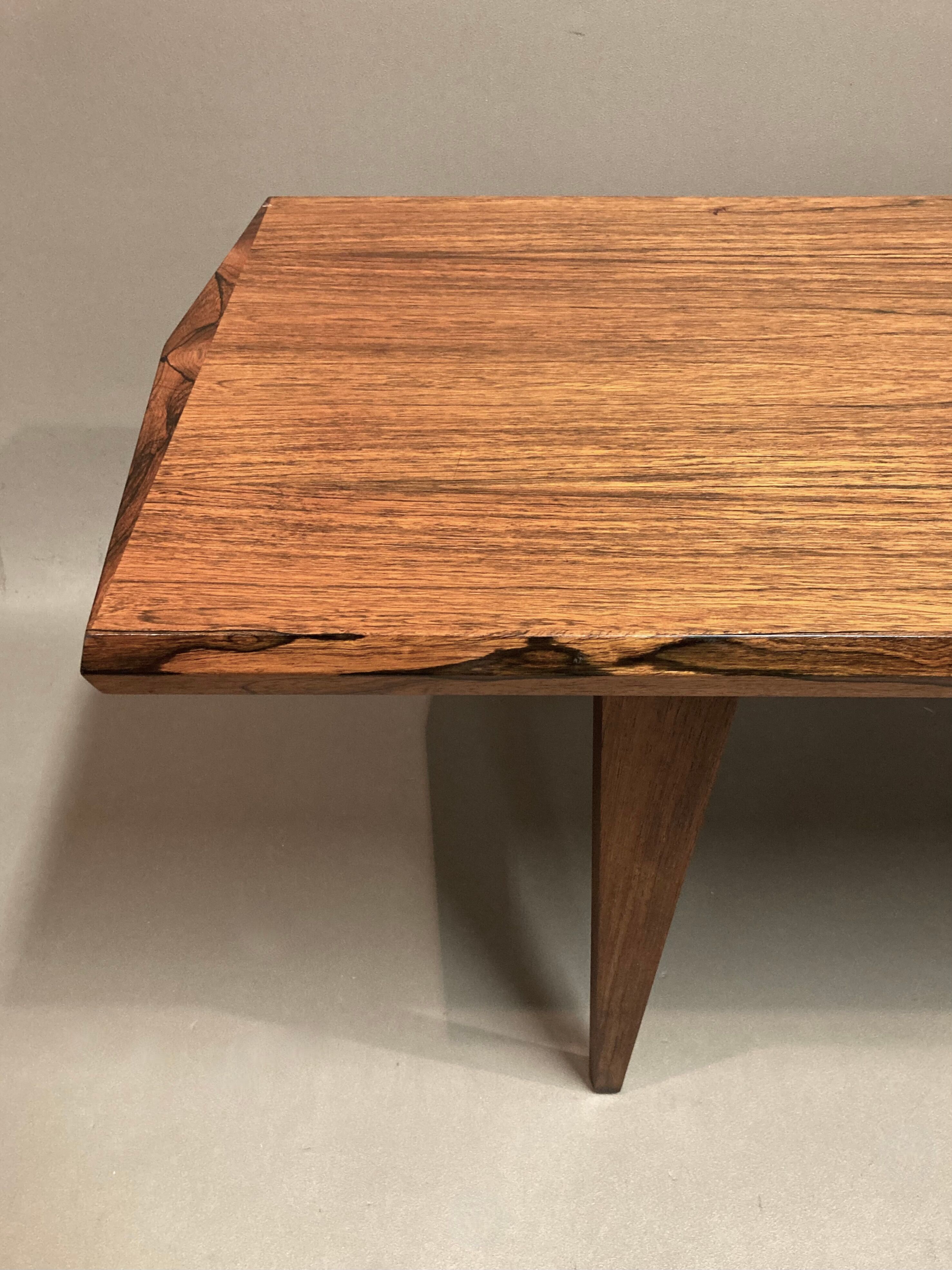 Rosewood coffee table Scandinavian design 1950.