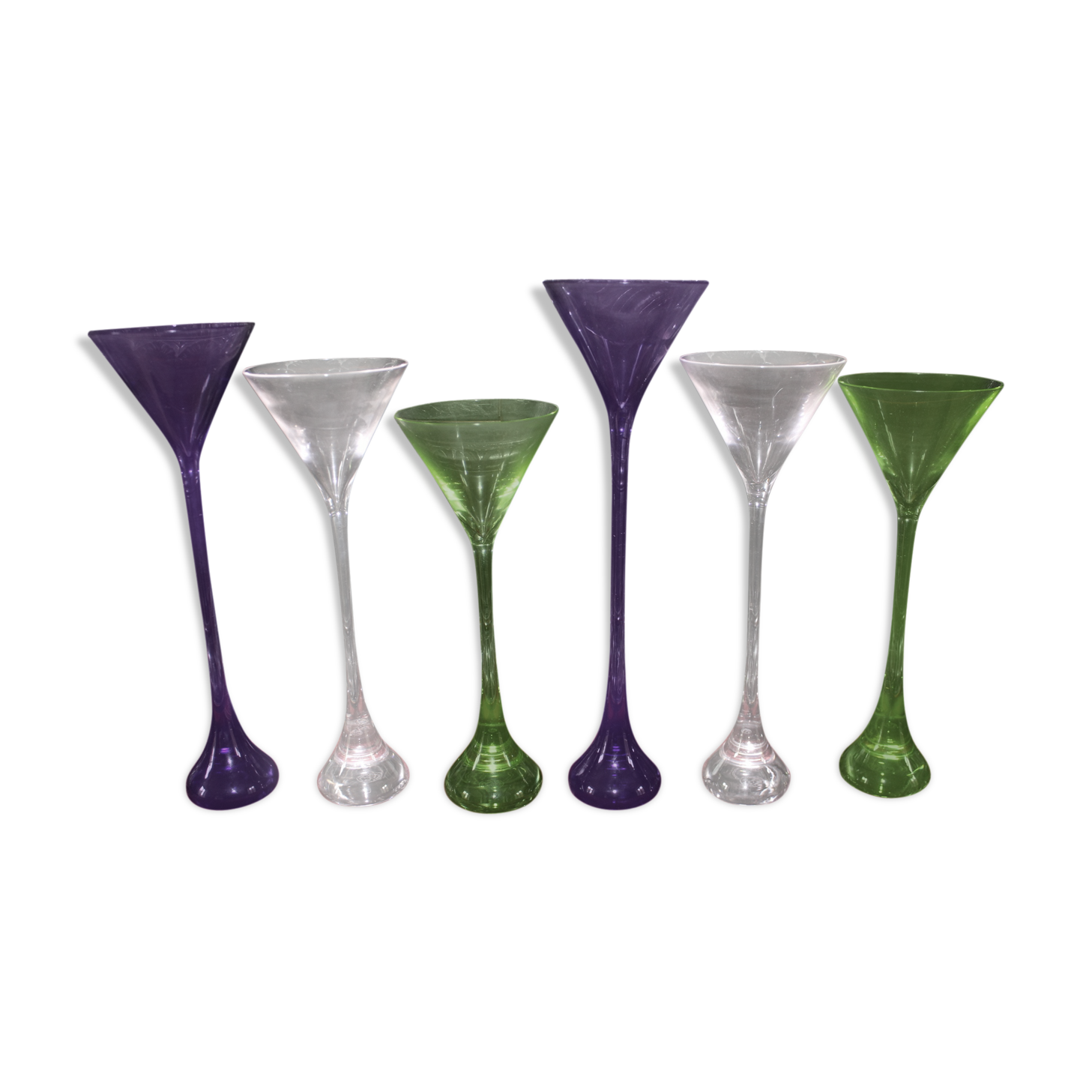 Series of 6 glasses baccarat bouquet service by Rigot
