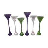 Series of 6 glasses baccarat bouquet service by Rigot
