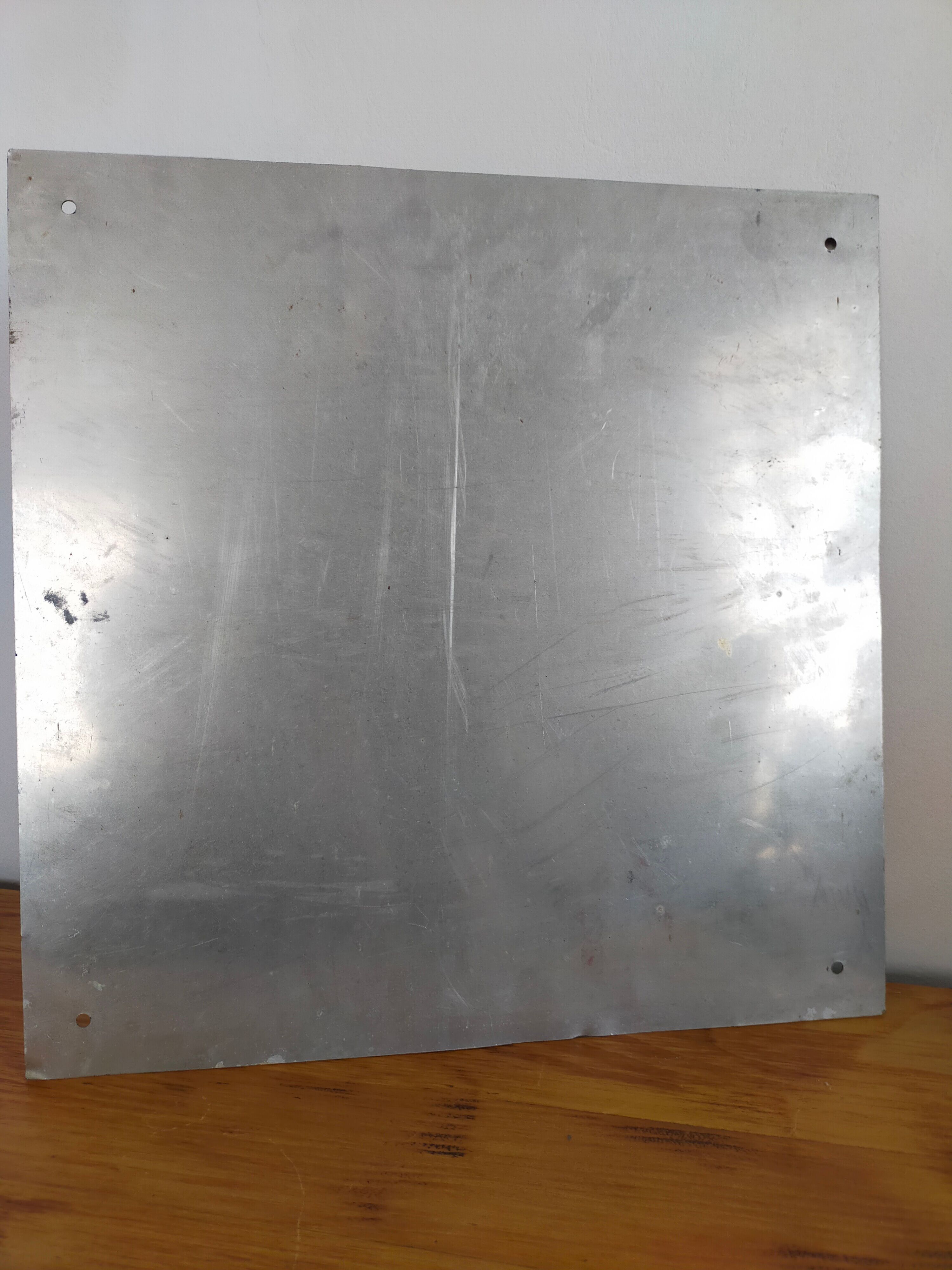 Vintage metal plate deposit supergaz 60s industrial