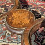 Table de milieu marqueterie et bronze époque Napoléon III - XIXe