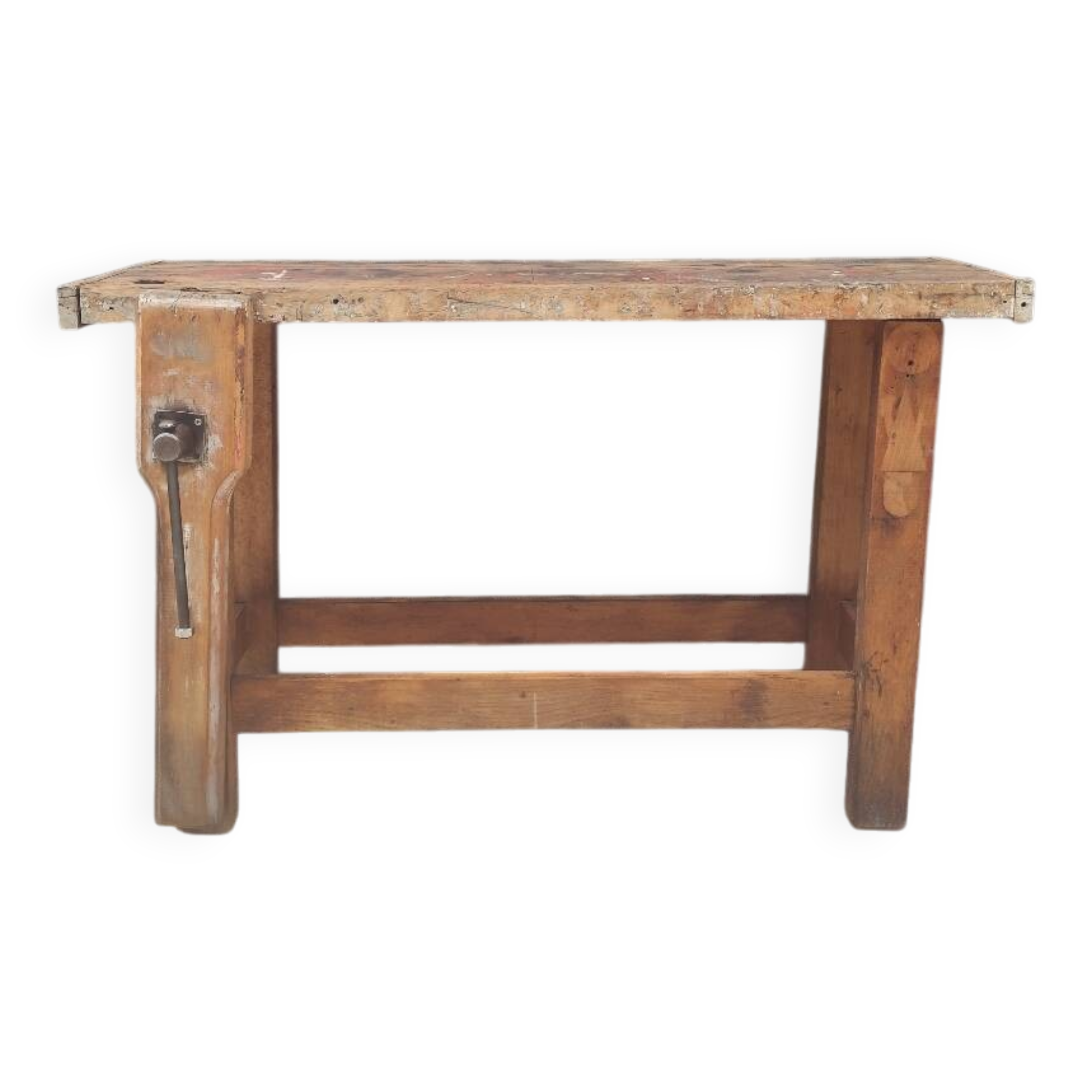 Small solid oak workbench