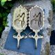 2 vintage brass coat hooks