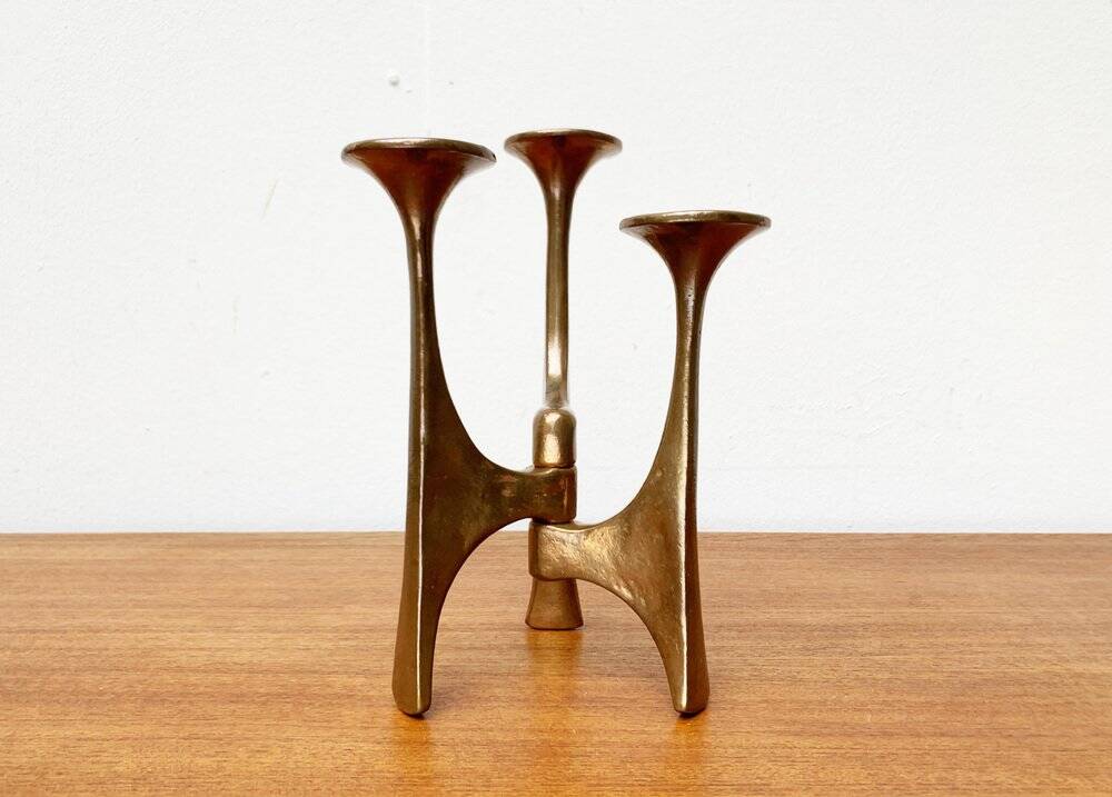 Mid-Century Brutalist Candleholder from Harjes, Germany, 1960s