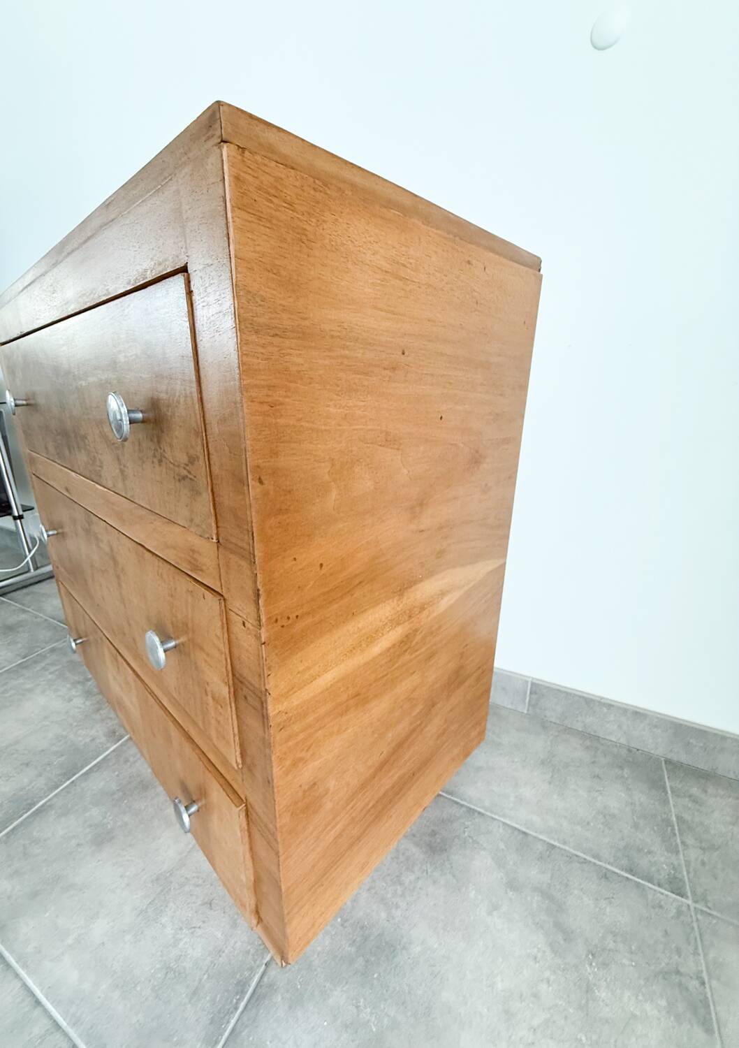 Commode art déco en ronce de noyer