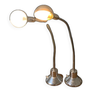 Paire lampes bureau - col