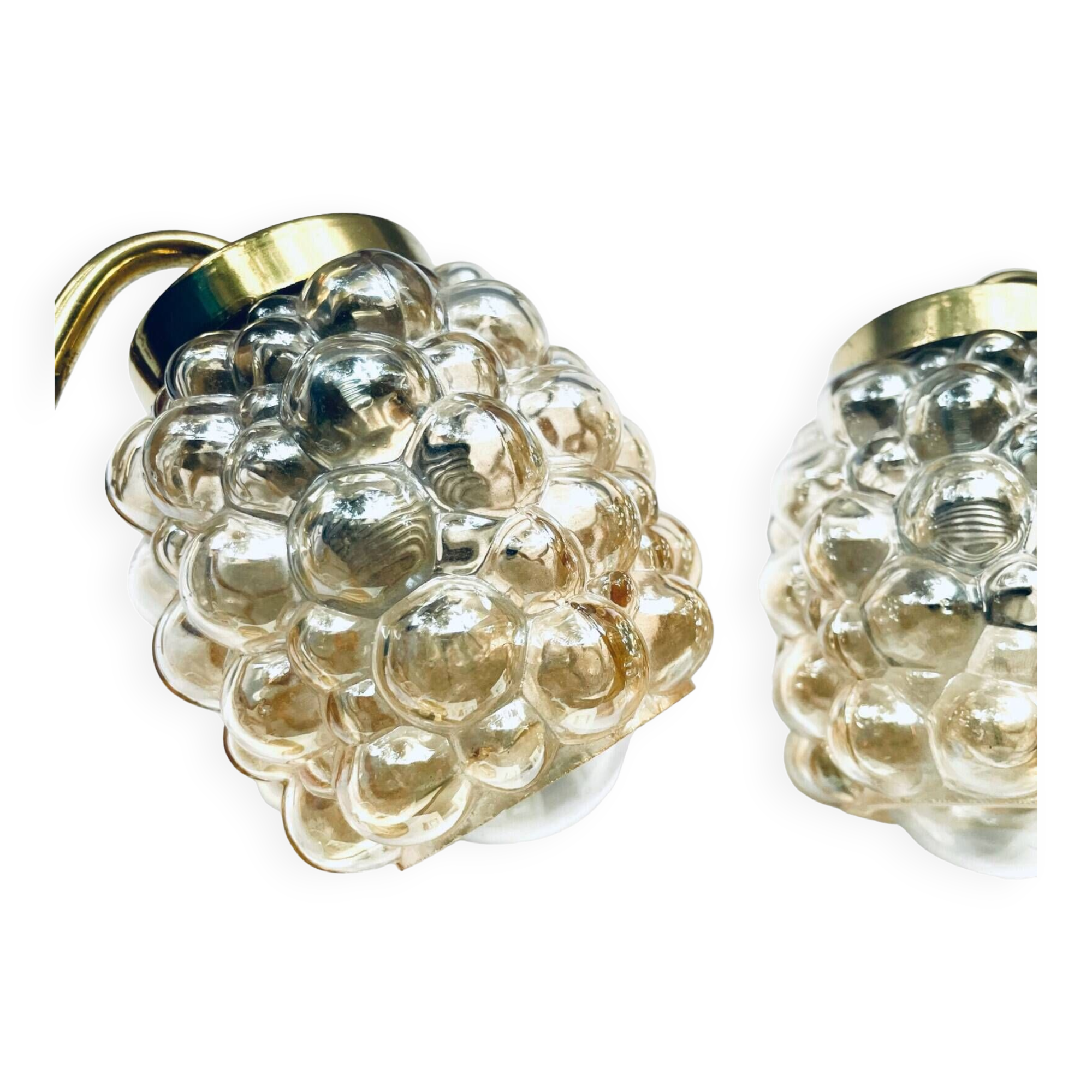 70s bubble glas lamp set