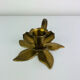 Vintage golden brass flower candlestick