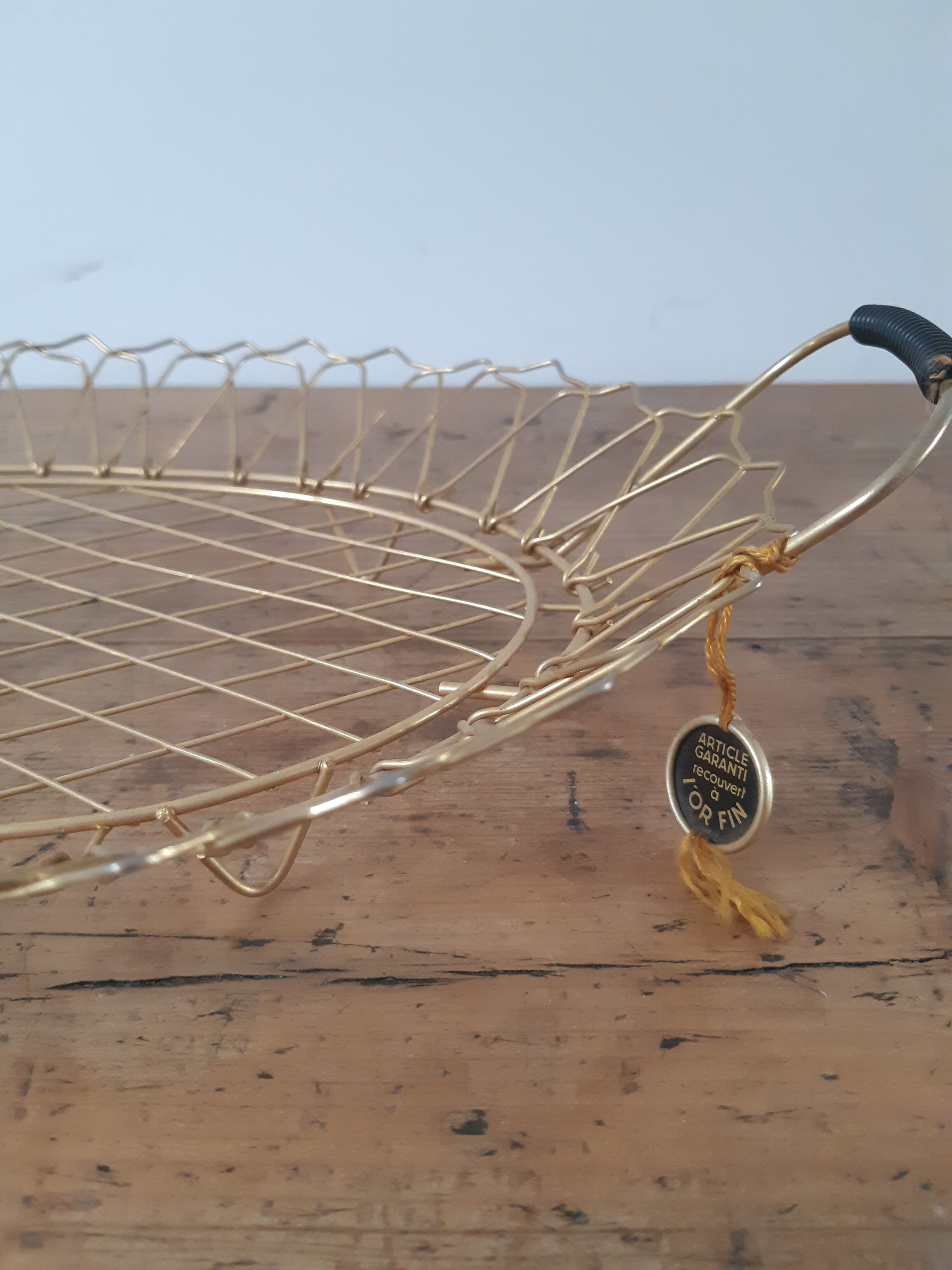 Gilded gold fruit basket