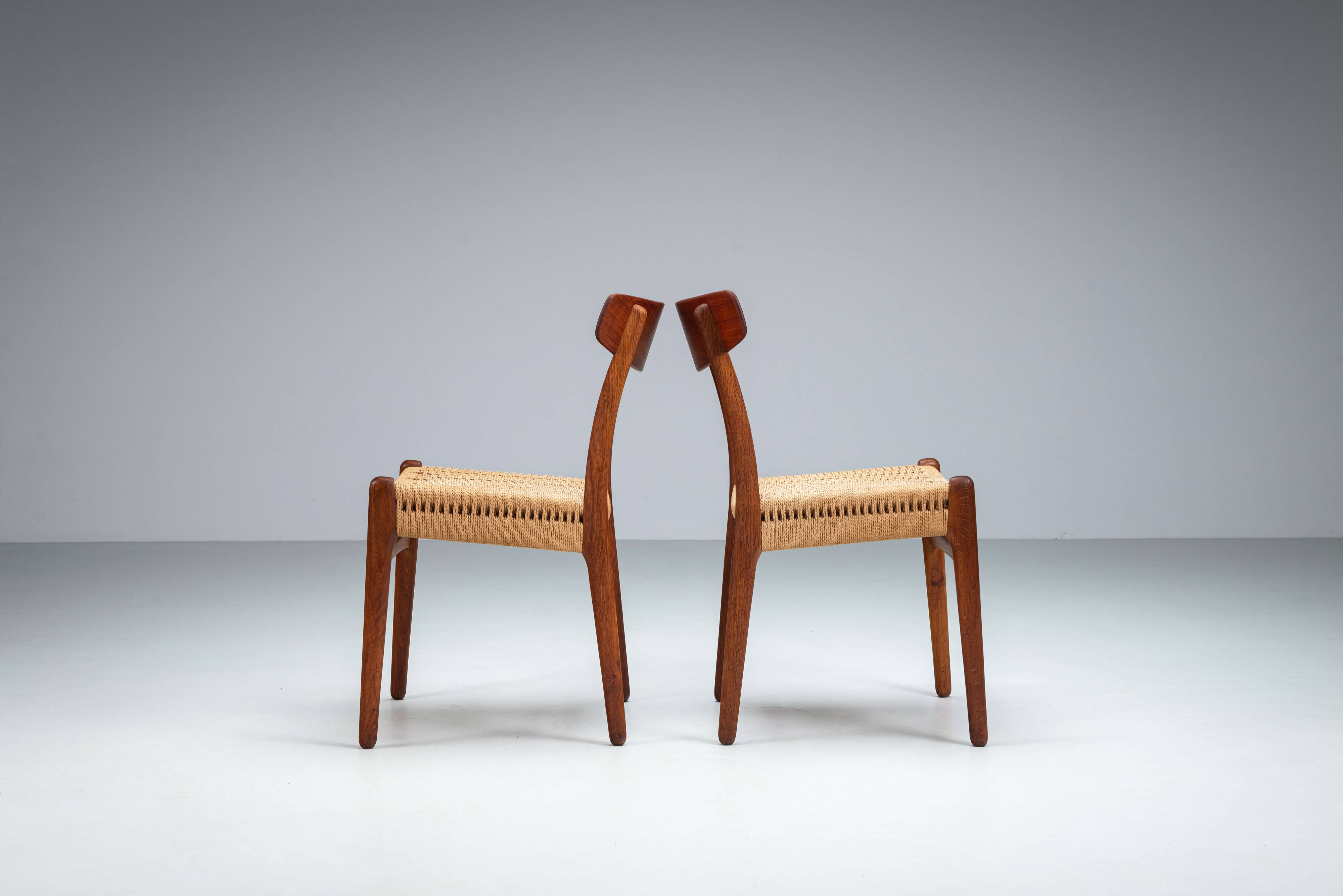 Hans J. Wegner set of four CH23 dining chairs