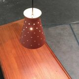 Perforated metal pendant light, mid-century design, 1960s.