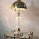glass and brass lamp 1950 elec ok: 42x17, very good condition