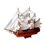 Large wooden boat model