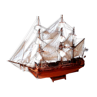Large wooden boat model