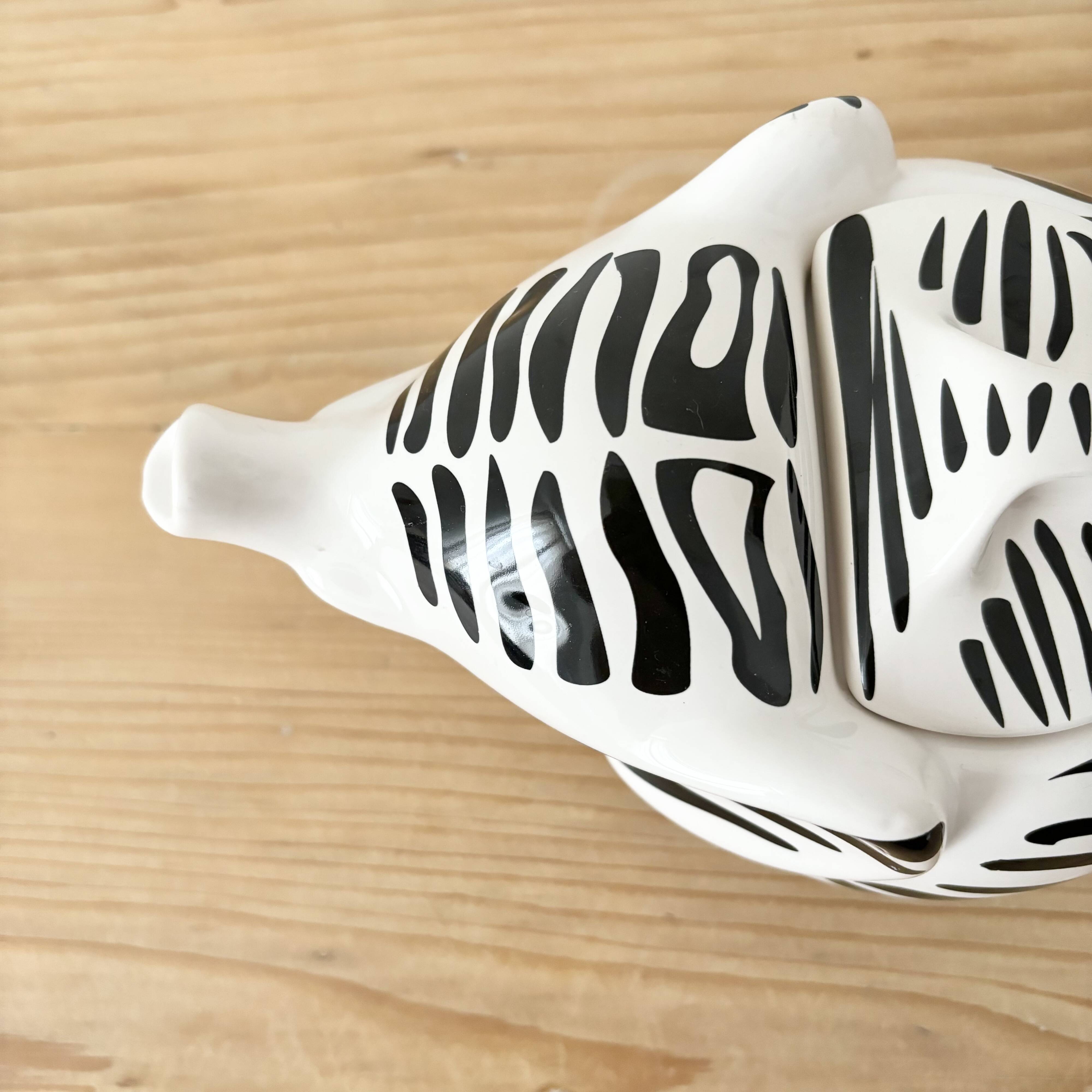 Striped elephant teapot