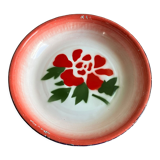 Enamelled dish vintage flowers