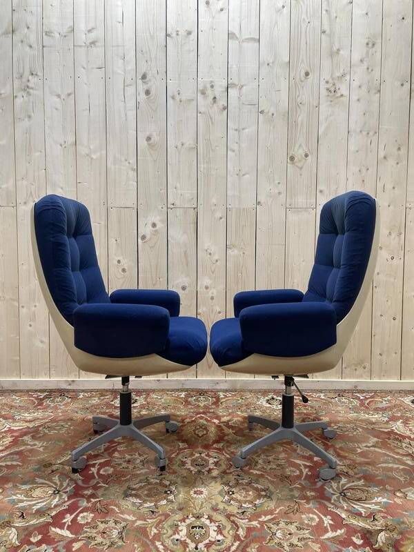 Paire de fauteuils de bureau 1970