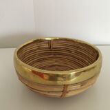 Bamboo and brass basket