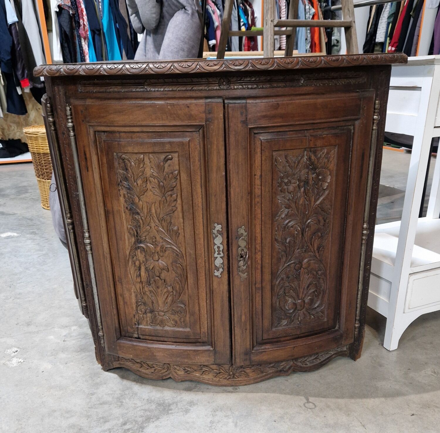 2 Louis XVI style corner cabinets