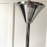 Space Age chandelier, Italian design, chrome and glass