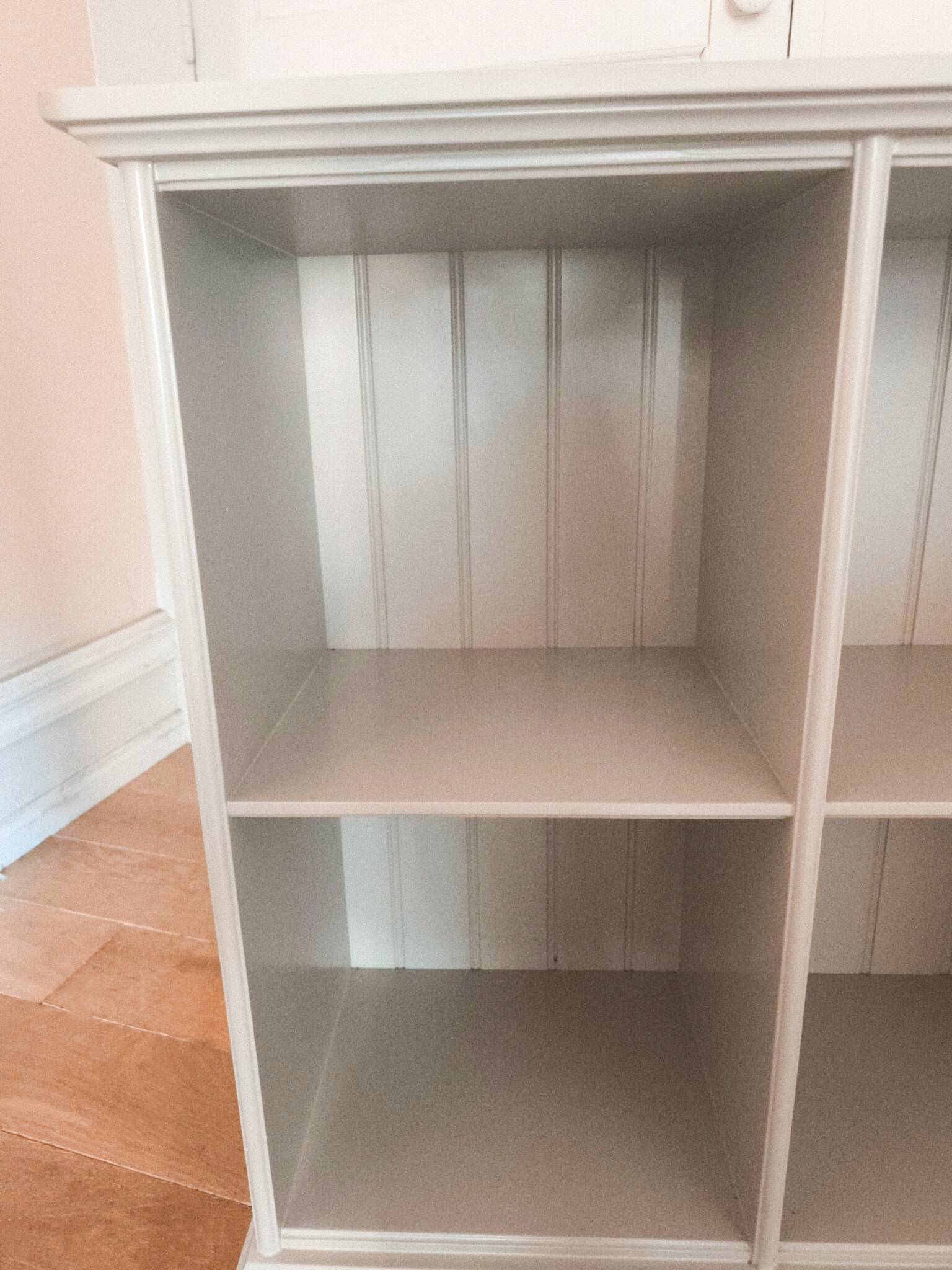 Bibliothèque baudou en bois de hêtre gris clair
