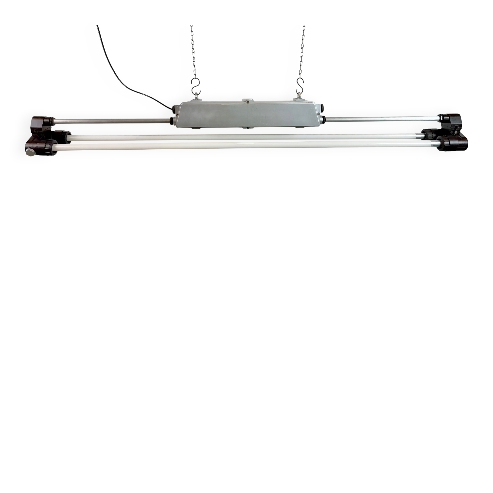 Industrial Silver Tube Light from Elektrosvit, 1970s