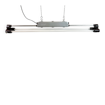 Industrial Silver Tube Light from Elektrosvit, 1970s
