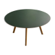 Table Hay CPH25 Ø140 x H74 oak and green linoleum
