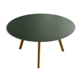 Table Hay CPH25 Ø140 x H74 oak and green linoleum