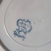 Paire d'assiettes à dessert Régence par saint Amand