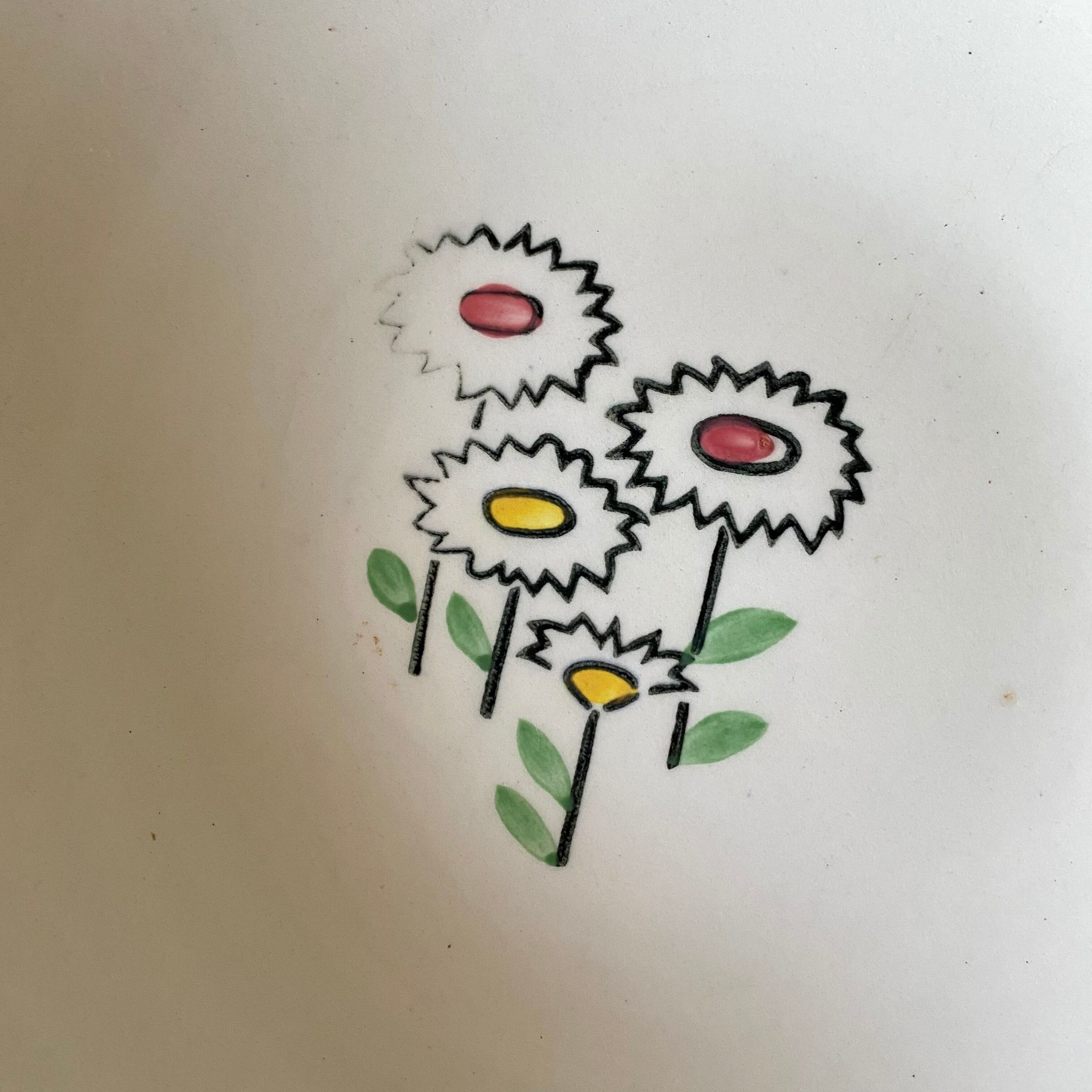 Hollow earthenware plates from Gien