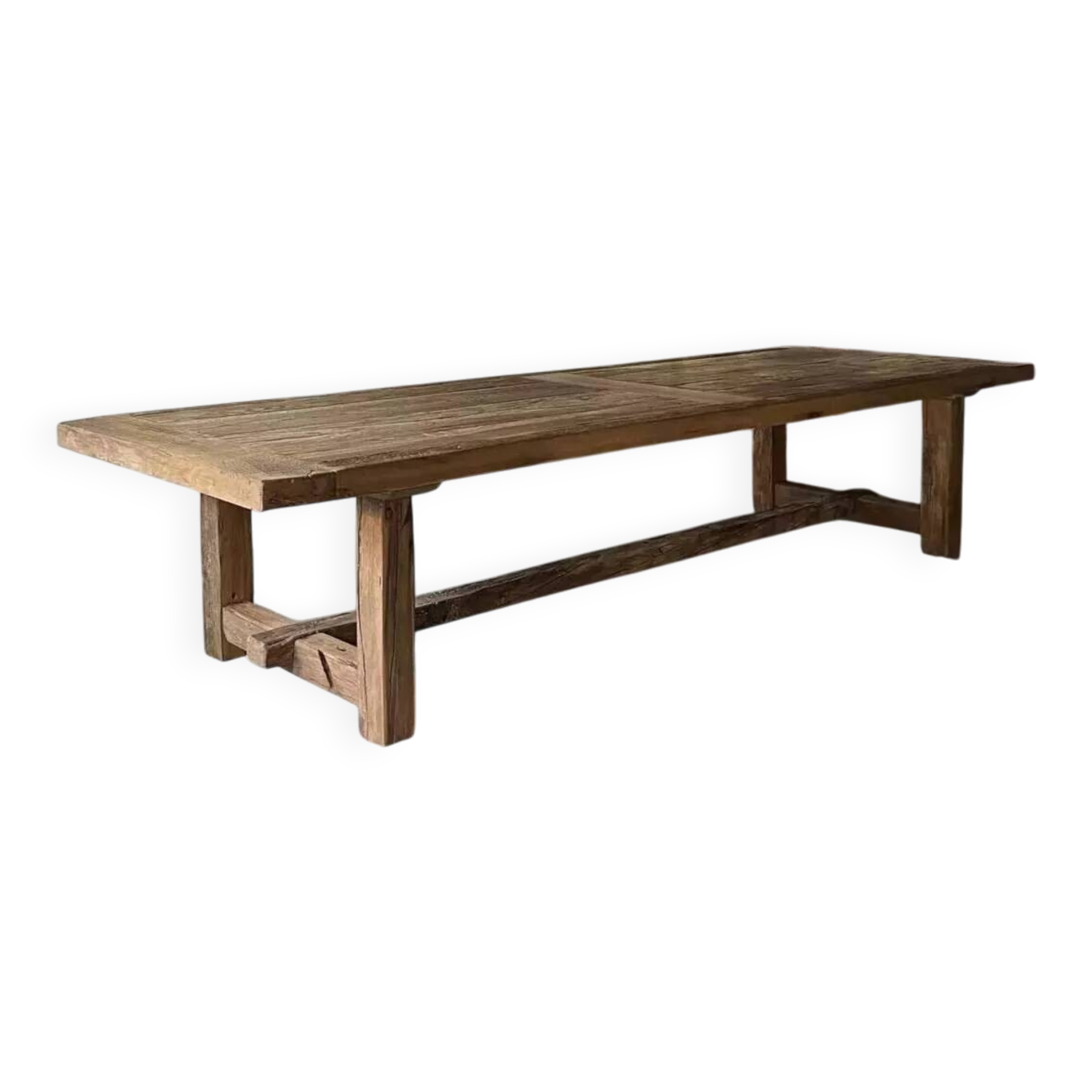 Kingstone Farmhouse Table in Solid Antique Oak - 300 cm long