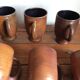 6 stoneware mugs