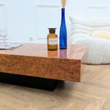 Table basse en loupe d'orme