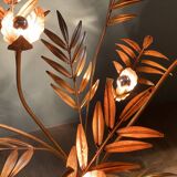 Hans Kogl Jansen style flower floor lamp, vintage 70s