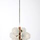 Temde chandelier with frosted glass elements, 1960s