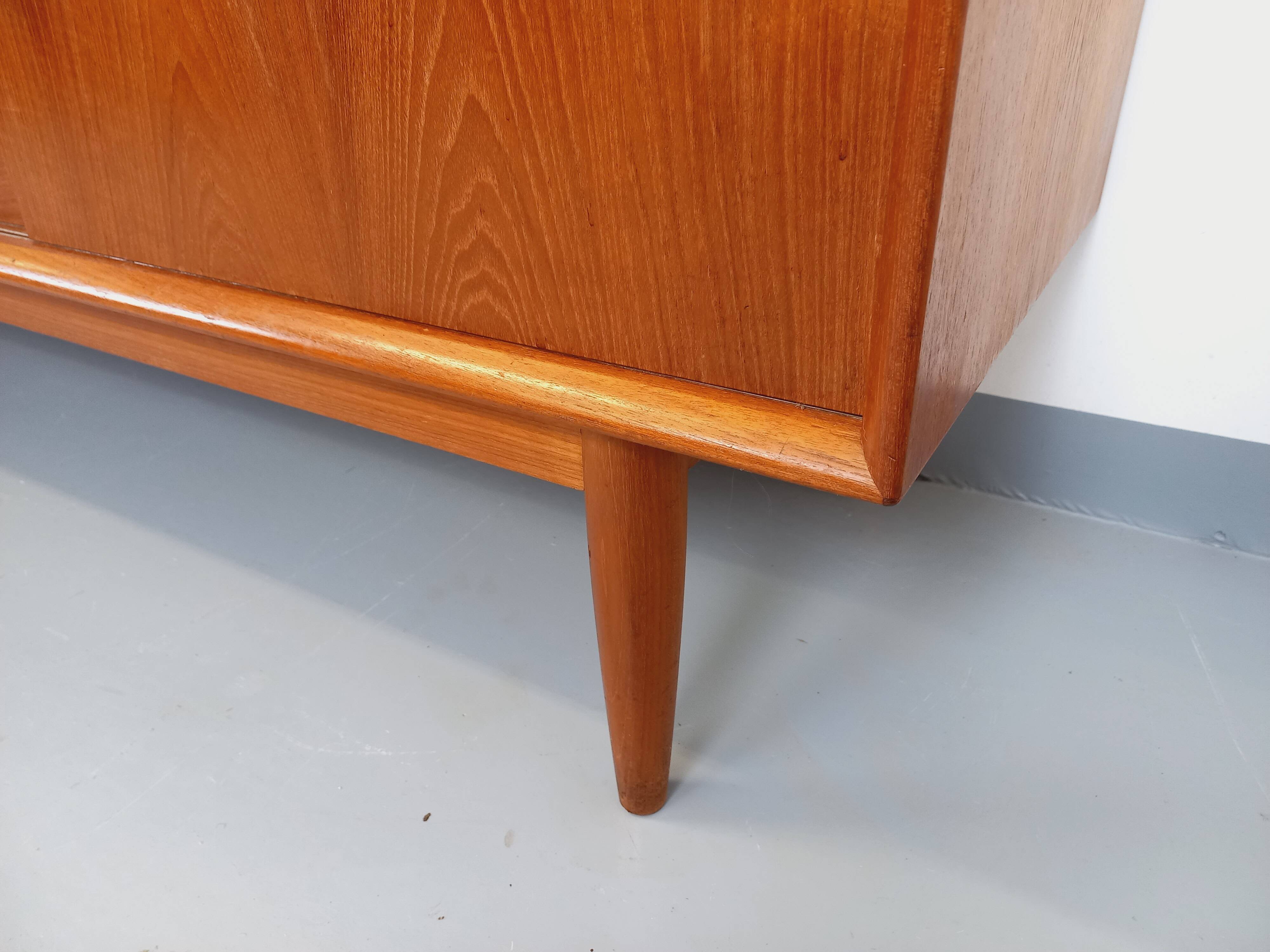 Vintage Scandinavian teak sideboard from the 60s by designer Edvard Valentinsen for Samcom