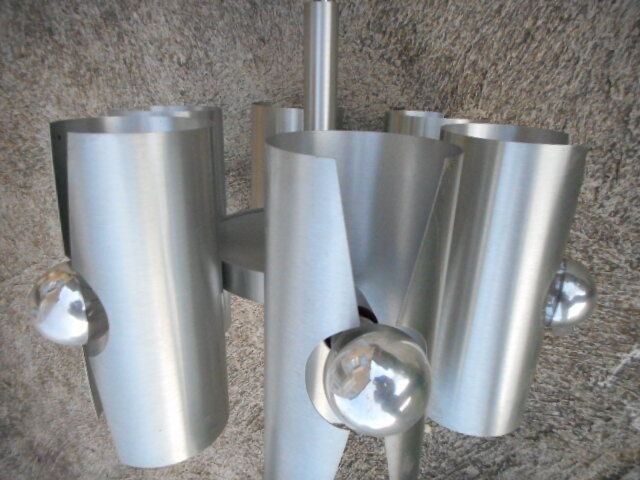 6-light aluminum chandelier