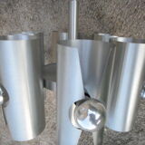 6-light aluminum chandelier